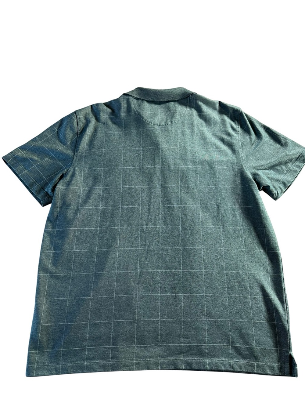 Van Heusen Men’s Teal Windowpane Polo Shirt XL - Picture 5 of 9